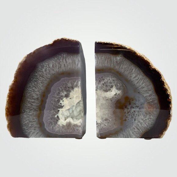 Crystal Bookends, Agate, Geode Center, Natural Home, Crystal Lover, 3+ lbs. (DH) - Picture 4 of 9